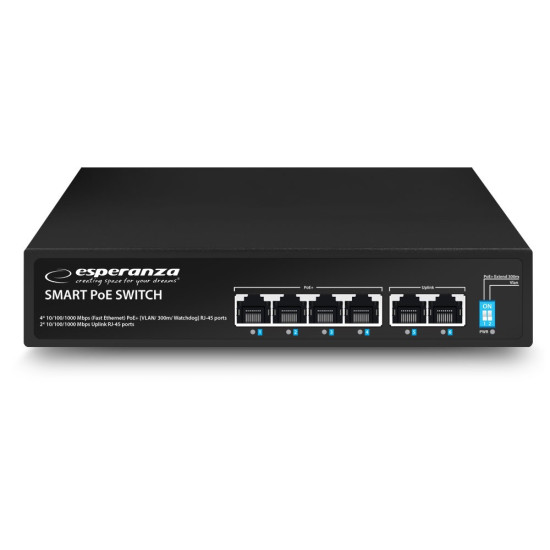 Switch 6-portowy POE 10/100/1000 65W GOLIATH ENS107