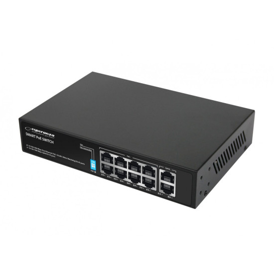 Switch 10-portowy POE 10/100/1000 120W MATRIX ENS108 