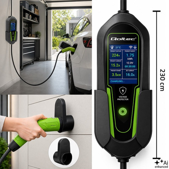 Ładowarka do EV i hybryd Typ2 | 3.5kW | 230V | SCHUKO 16A | Wi-Fi 