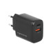 Ładowarka GaN 20W USB-C PD + USB-A (czarna)