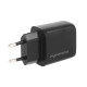 Ładowarka GaN 20W USB-C PD + USB-A (czarna)