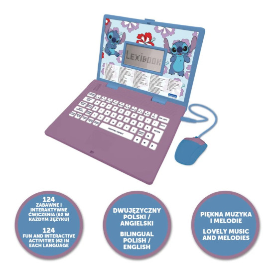 Laptop edukacyjny 124 funkcje Stitch 