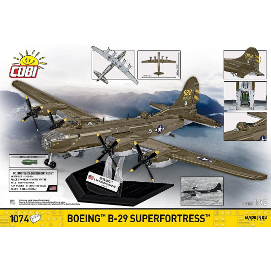 Klocki Boeing B-29 Superfortress 1074 klocków