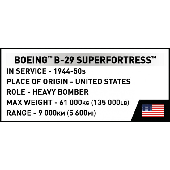 Klocki Boeing B-29 Superfortress 1074 klocków