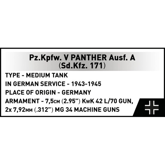 Klocki Pz.Kpfw.V Panther Ausf.A 1152 klocki 