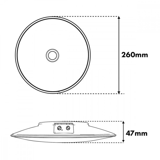 Lampa LED z czujnikiem PIR sufitowa MCE537 