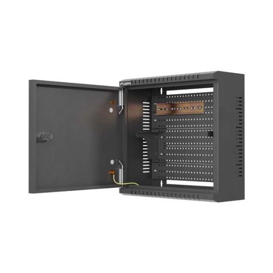 Szafa instalacyjna TPR 10 cali z płytą MESH 340x340x140mm czarna (złożona)
