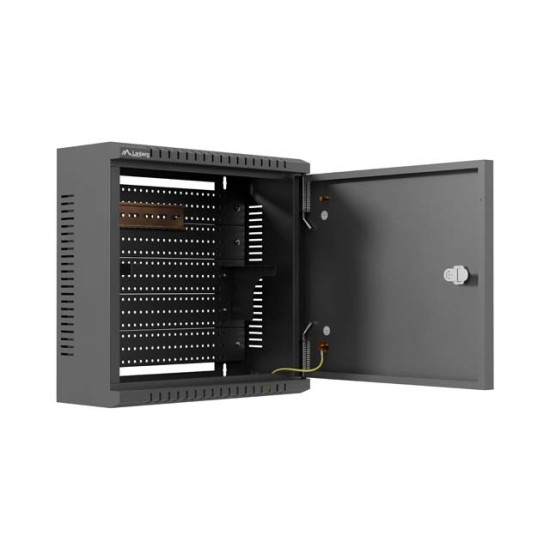 Szafa instalacyjna TPR 10 cali z płytą MESH 340x340x140mm czarna (złożona)