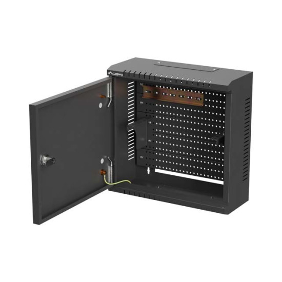 Szafa instalacyjna TPR 10 cali z płytą MESH 340x340x140mm czarna (złożona)