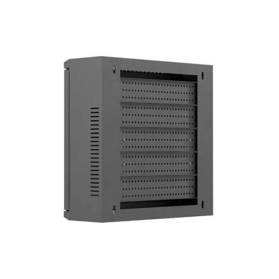 Szafa instalacyjna TPR 10 cali z płytą MESH 400x400x140mm czarna (złożona) 