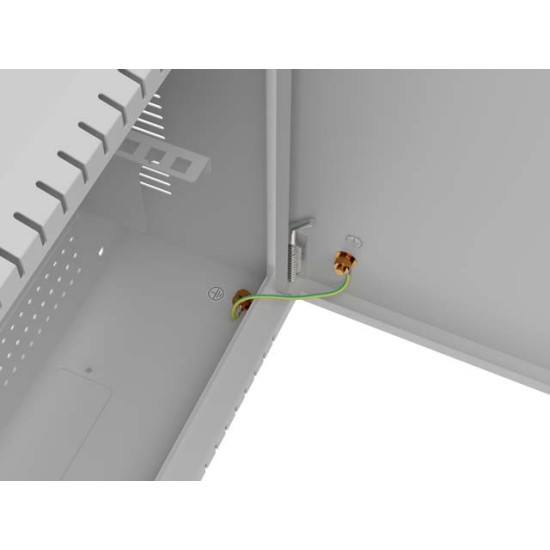 Szafa instalacyjna TPR 10 cali z płytą MESH 400x400x140mm szara (złożona) 