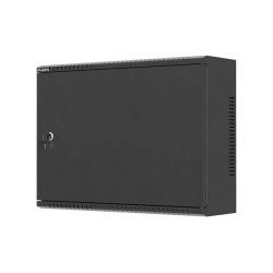 Szafa instalacyjna TPR 10 i 19 cali z płytą MESH 560x420x180 czarna (złożona)