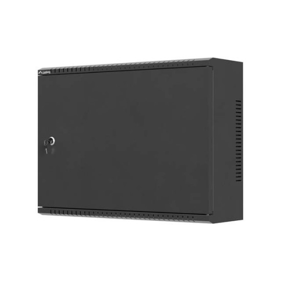 Szafa instalacyjna TPR 10 i 19 cali z płytą MESH 560x420x180 czarna (złożona)