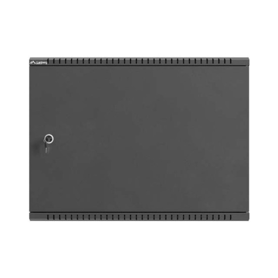 Szafa instalacyjna TPR 10 i 19 cali z płytą MESH 560x420x180 czarna (złożona)