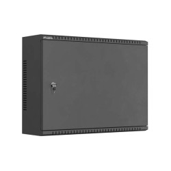Szafa instalacyjna TPR 10 i 19 cali z płytą MESH 560x420x180 czarna (złożona)