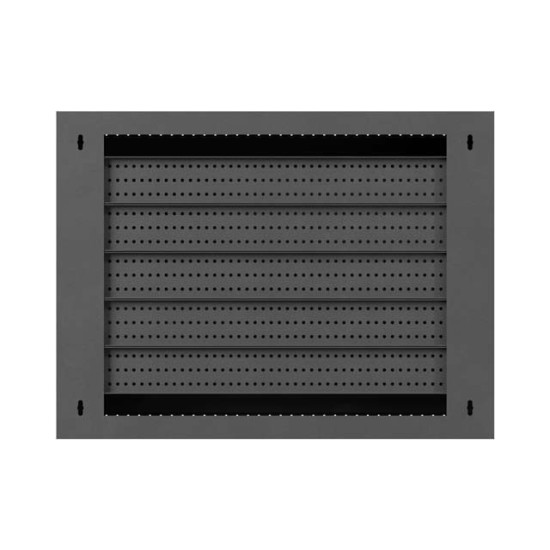 Szafa instalacyjna TPR 10 i 19 cali z płytą MESH 560x420x180 czarna (złożona)