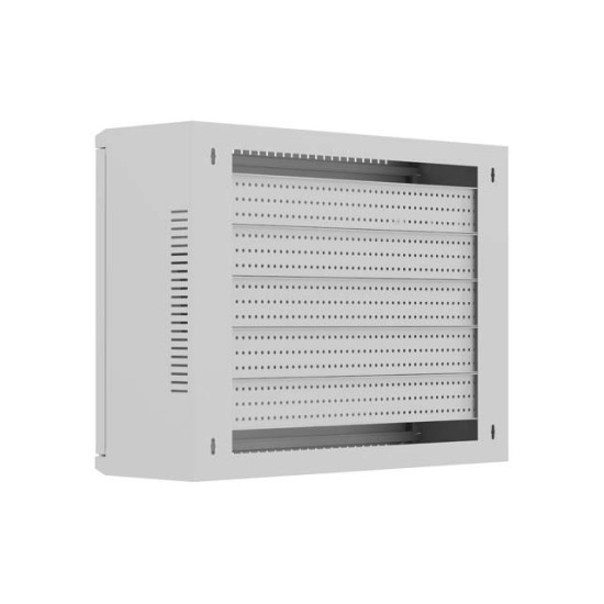 Szafa instalacyjna TPR 10 i 19 cali z płytą MESH 560x420x180mm szara (złożona)