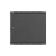 Szafa instalacyjna rack wisząca 19 cali 9U 540x350mm czarna drzwi pełen metal (flat pack)