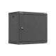 Szafa instalacyjna rack wisząca 19 cali 9U 540x350mm czarna drzwi pełen metal (flat pack)