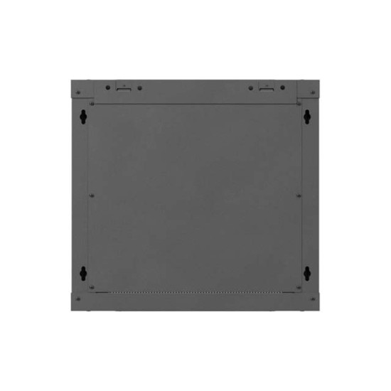 Szafa instalacyjna rack wisząca 19 cali 9U 540x350mm czarna drzwi pełen metal (flat pack)