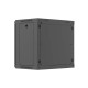 Szafa instalacyjna rack wisząca 19 cali 9U 540x350mm czarna drzwi pełen metal (flat pack)