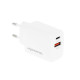 Ładowarka GaN 20W USB-C PD + USB-A (biała)