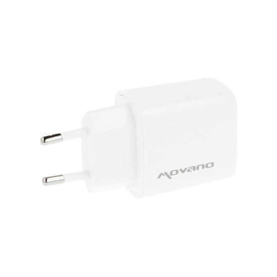 Ładowarka GaN 20W USB-C PD + USB-A (biała)