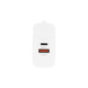 Ładowarka GaN 20W USB-C PD + USB-A (biała)