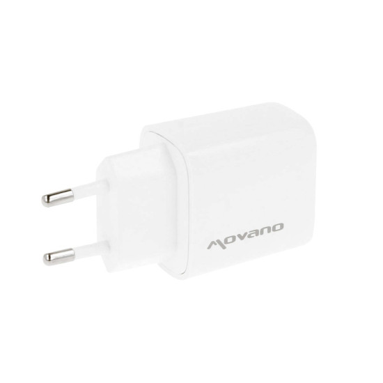 Ładowarka GaN 30W USB-C PD + USB-A (biała)