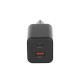 Ładowarka GaN 45W USB-C PD + USB-A (czarna)