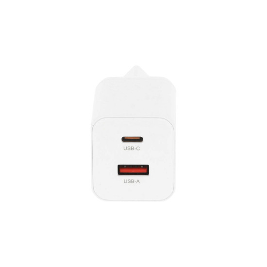 Ładowarka GaN 45W USB-C PD + USB-A (biała)