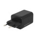 Ładowarka GaN 65W 2x USB-C PD + USB-A (czarna)
