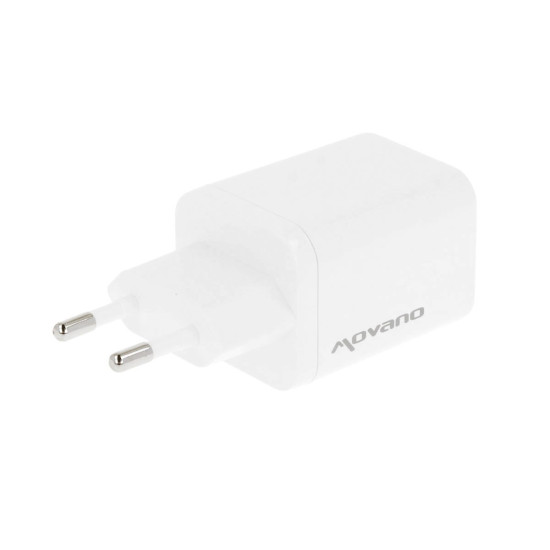 Ładowarka GaN 65W 2x USB-C PD + USB-A (biała)
