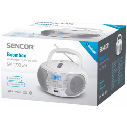 Radio z odtwarzaczem CD SPT 2700 Biale CD//BT/MP3/USB/Radio FM 