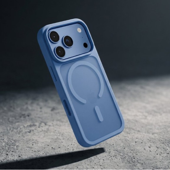 Etui Matte Magnetic MagSafe iPhone 18 Pro / 17 Pro niebieskie