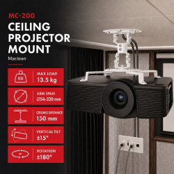 Wieszak sufitowy do projektora MC-200 W 