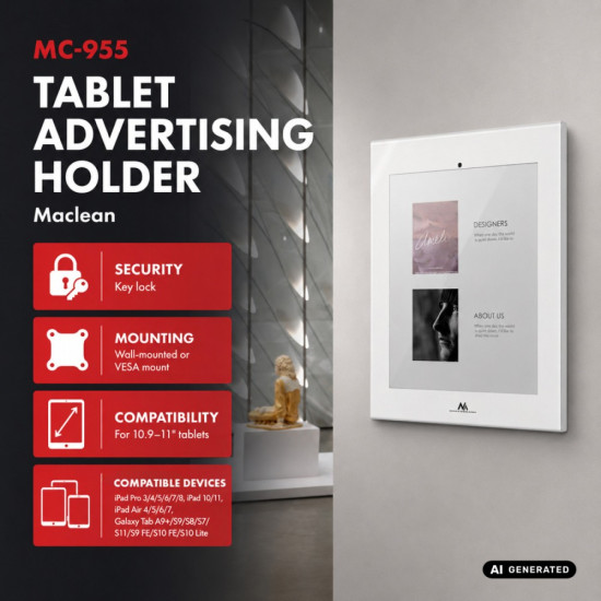 Uchwyt reklamowy do tabletu MC-955 W 