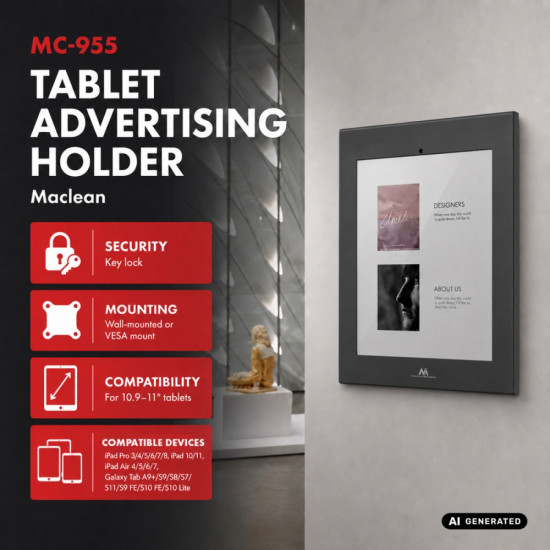 Uchwyt reklamowy do tabletu MC-955 B 