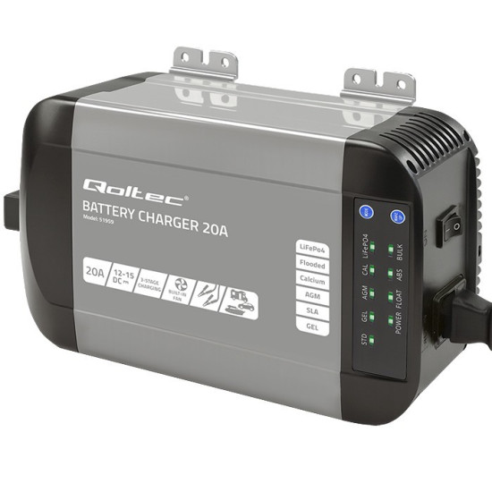 Inteligentna ładowarka Monolith do akumulatorów LiFePO4 AGM GEL SLA | 20A | 12V 