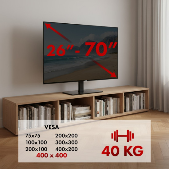 Uniwersalny stojak TV nóżki podstawka max. 40kg MC-450 