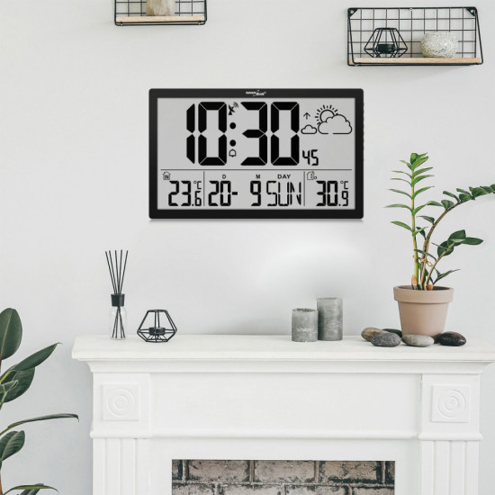 Zegar ścienny LCD wielofunkcyjny GB218 