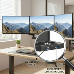 Uchwyt biurkowy na 3 monitory MC-811 