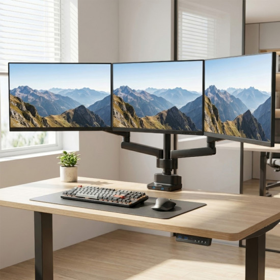 Uchwyt biurkowy na 3 monitory MC-811 