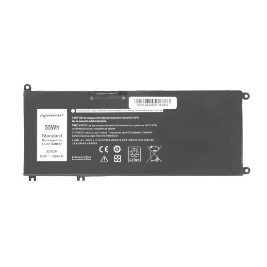 Bateria 33YDH do Dell Inspiron 15 5587 7588 - 3600 mAh (55 Wh)