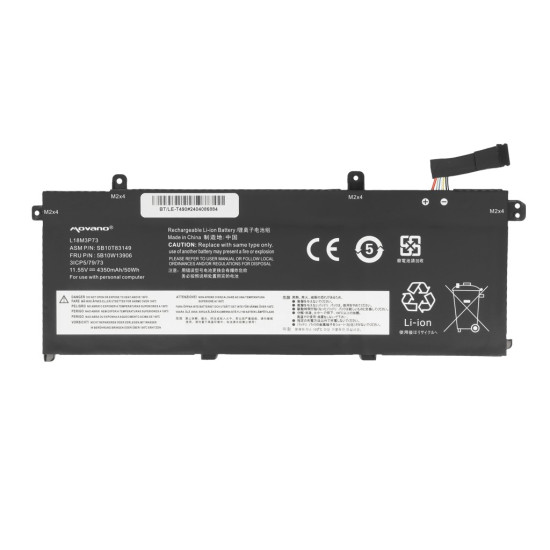 Bateria L18M3P73 do Lenovo ThinkPad T490 T495 P43s P14s - 4350 mAh (50 Wh)