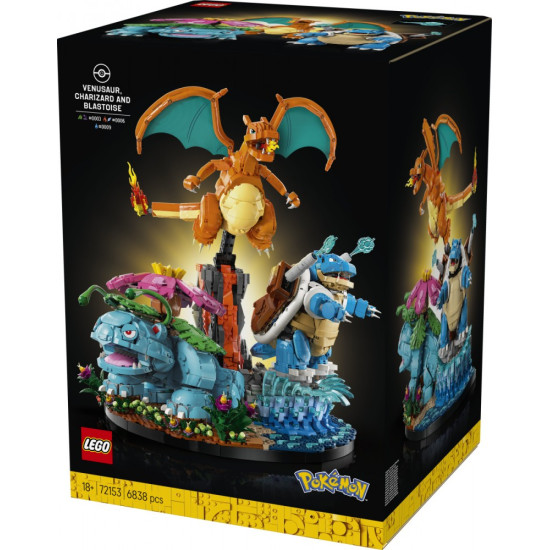 Klocki Pokemon 72153 Venusaur, Charizard i Blastoise