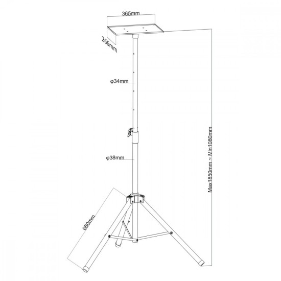 Przenośny stand dla projektora 1,7m MC-953 