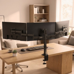 Uchwyt biurkowy na 3 monitory LCD podwójne ramiona MC-691 13