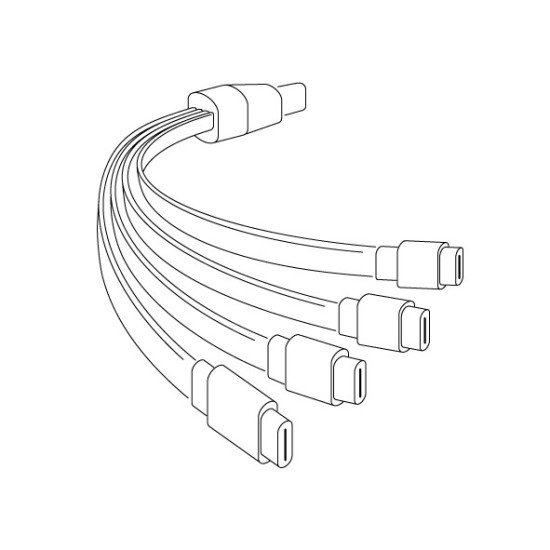 Akumulatory AAA USB-C 500 mAh 750mWh 4 szt + kabel USB-C 