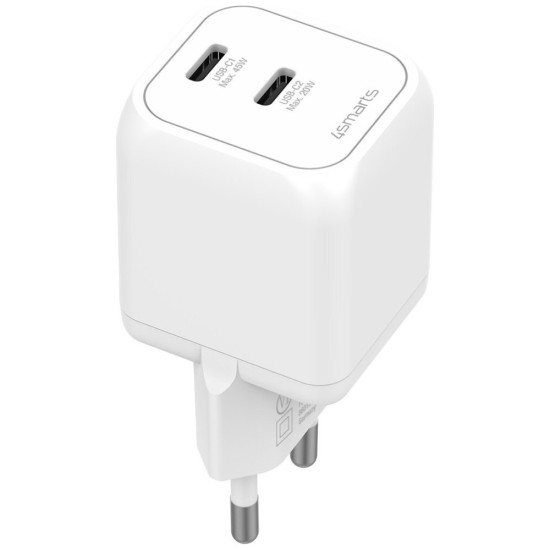 Ładowarka sieciowa 45W PD SiC Dual biała 